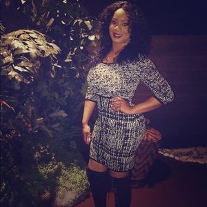 Sexy thick material bodycon dress